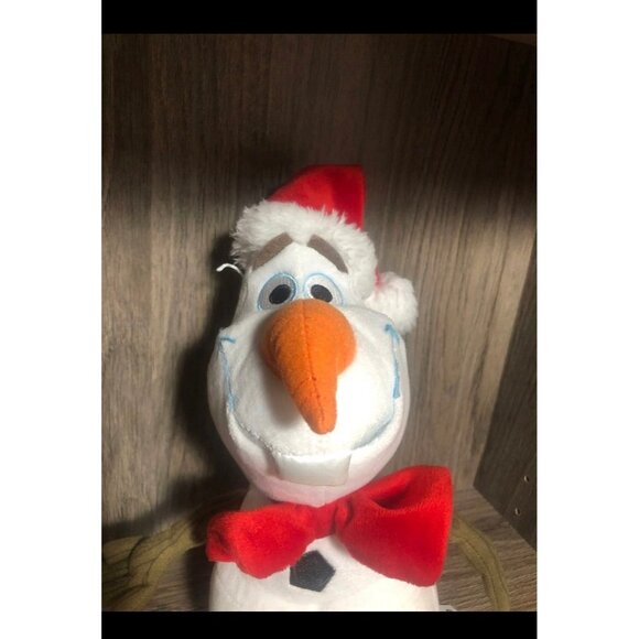 Disney Authentic Holiday Olaf Red Santa Hat Bow Christmas Holiday Plush Stuffed - Picture 5 of 5